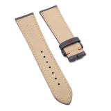 22mm Gray Nylon Watch Strap For Omega, Red Stitching