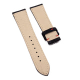 22mm Black Nylon Watch Strap For Omega, Red Stitching