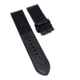 23mm Black Calf Leather Watch Strap For Tudor Black Bay Bronze