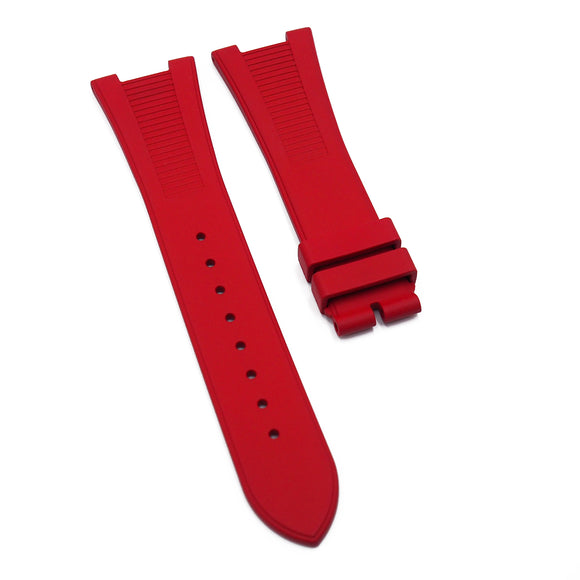 25mm Red Vulcanized FKM Rubber Watch Strap For Patek Philippe Nautilus