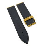 23mm Trombone Yellow Matte Calf Leather Watch Strap For Zenith