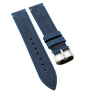 20mm Space Blue Matte Calf Leather Watch Strap For Zenith