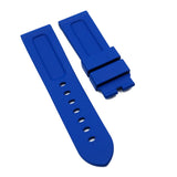 24mm Blue Vulcanized FKM Rubber Watch Strap For Panerai
