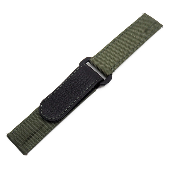 20mm Army Green Nylon Watch Strap For Rolex, Velcro Style