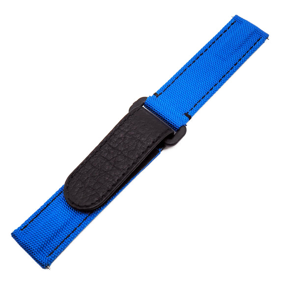 20mm Blue Nylon Watch Strap For Rolex, Velcro Style