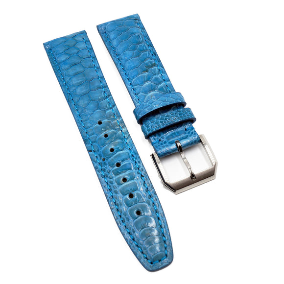 20mm Olympic Blue Turkey Leather Watch Strap For IWC, Tang Buckle Style