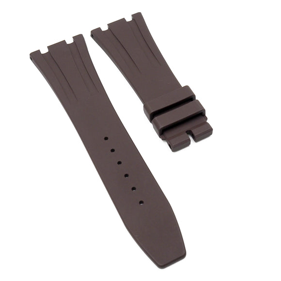 26mm Espresso Brown FKM Rubber Watch Strap For Audemars Piguet Royal Oak 41mm