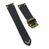 20mm, 22mm Vintage Style Dijon Yellow Matte Calf Leather Watch Strap