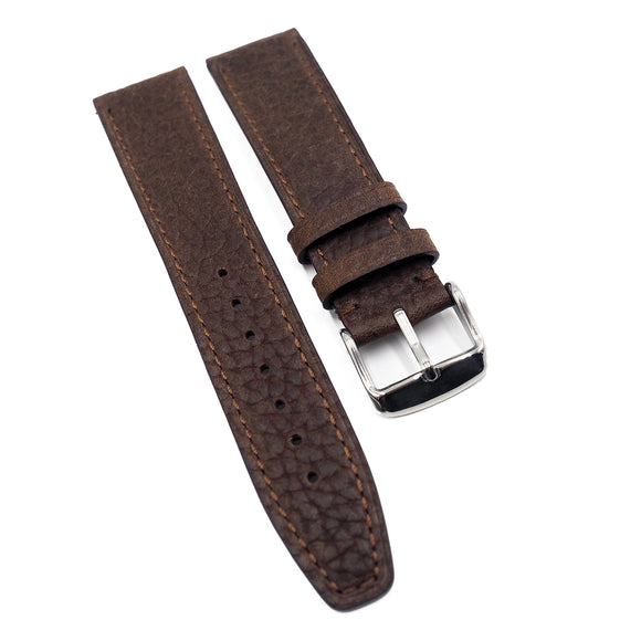 20mm Umber Brown Calf Leather Watch Strap For IWC