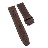 20mm Umber Brown Calf Leather Watch Strap For IWC