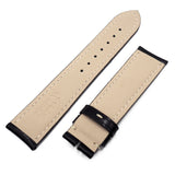 22mm Black Calf Leather Watch Strap For Blancpain
