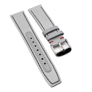 20mm, 21mm, 22mm Gray Nylon Watch Strap For IWC, Black Stitching-Revival Strap