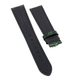 18mm, 20mm, 22mm Bright Dark Green Alligator Leather Watch Strap