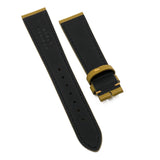 20mm Dark Goldenrod Saffiano Leather Watch Strap