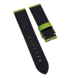 22mm Grass Green Saffiano Leather Watch Strap For Panerai, Non-Padded