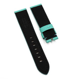 22mm Aqua Saffiano Leather Watch Strap For Panerai, Non-Padded