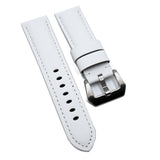 24mm White Saffiano Leather Watch Strap For Panerai-Revival Strap