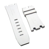 【GM】 28mm Rectangle Pattern White FKM Rubber Watch Strap For Audemars Piguet Royal Oak Offshore 42mm-Revival Strap