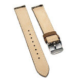 18mm, 20mm, 22mm Harris Tweed Style Tortilla Brown Fabric Watch Strap-Revival Strap