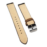 18mm, 20mm, 22mm Harris Tweed Style Mocha Brown Fabric Watch Strap-Revival Strap