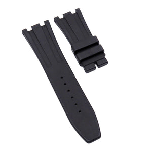 【GM】 24mm Black FKM Rubber Watch Strap For Audemars Piguet Royal Oak 37mm