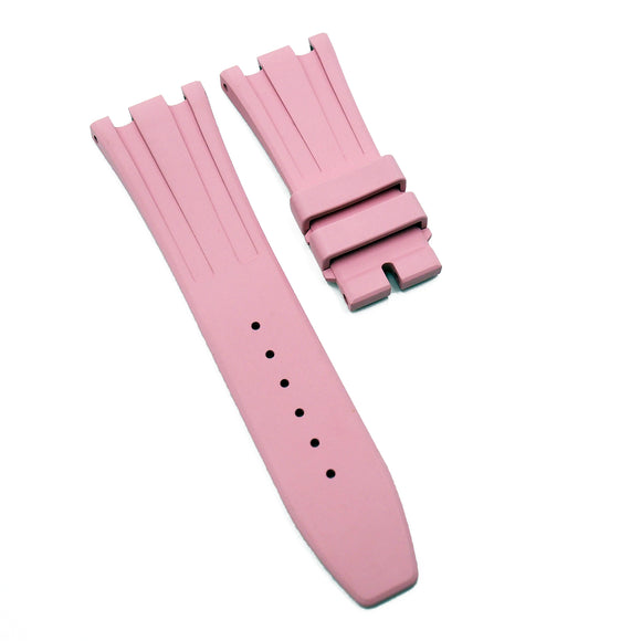 【GM】 24mm Pink FKM Rubber Watch Strap For Audemars Piguet Royal Oak 37mm