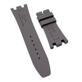 【GM】 24mm Gray FKM Rubber Watch Strap For Audemars Piguet Royal Oak 37mm