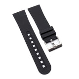 23mm Black FKM Rubber Watch Strap For Blancpain Fifty Fathoms
