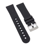 23mm Black FKM Rubber Watch Strap For Blancpain Fifty Fathoms