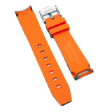 20mm Curved End Orange Camo Rubber Watch Strap For Rolex, Omega and MoonSwatch
