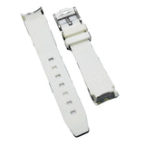20mm Curved End White Camo Rubber Watch Strap For Rolex, Omega and MoonSwatch
