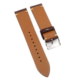 20mm, 22mm Vintage Style Brown Pueblo Calf Leather Watch Strap