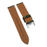 20mm, 22mm Vintage Style Olive Green Pueblo Calf Leather Watch Strap