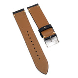 20mm, 22mm Vintage Style Black Pueblo Calf Leather Watch Strap