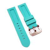 22mm, 24mm, 26mm Tiffany Blue Rubber Watch Strap For Panerai