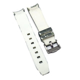 20mm Curved End White Digital Camo Rubber Watch Strap For Rolex, Omega and MoonSwatch