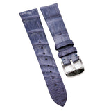 20mm Classic Style Alligator Leather Watch Strap, Mahogany Red / Lollipop Violet / Red / Dark Violet