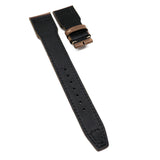 22mm Pilot Style Brown Camouflage Calf Leather Watch Strap For IWC, Semi Square Tail