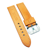22mm, 24mm Royal Yellow Italian Calf Leather Watch Strap