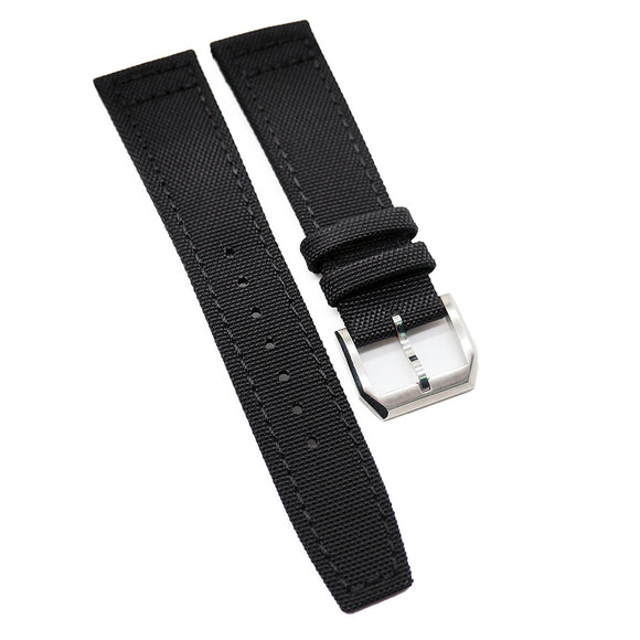 20mm, 21mm, 22mm Black Nylon Watch Strap For IWC