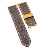 24mm Trombone Yellow Calf Leather Watch Strap For Panerai, Depolyant Clasp Style