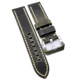 20mm, 22mm, 24mm Charcoal Gray Italy Calf Leather Watch Strap