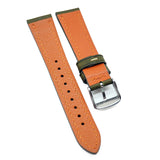 18mm, 20mm Olive Green Pueblo Calf Leather Watch Strap