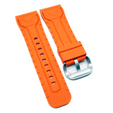 28mm Rubber Watch Strap For SevenFriday, Orange / Black