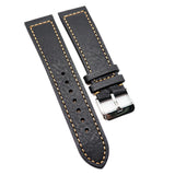 22mm Italian Calf Leather Watch Strap, Quick Release Spring Bars, 4 Colors