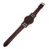 20mm Calf Leather Bund Watch Strap, Black / Brown / Prussian Blue / Forest Green / Red