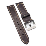 22mm Shadow Gray Calf Leather Watch Strap For Panerai