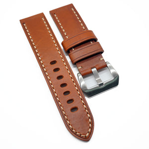 24mm Bronze Orange Calf Leather Watch Strap