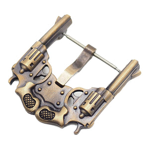 22mm, 24mm Revolver Engraving Bronze Tang Buckle