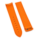 20mm, 22mm Orange Curved End Rubber Watch Strap For Omega-Revival Strap